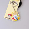 Pokemon Anime Marowak Abra Gengar Ponyta Porygon Alloy Silicone Keychain Accessories Pendant Bag Key Ring Pendant Birthday Gifts