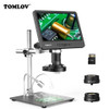 TOMLOV DM602 Pro HDMI Microscope 2000X 3 Lens 10.1 Inch IPS LCD For PCB Soldering Phone Repair Digital Microscopio Coin View