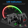 DATA FROG Vertical Cooling Fan Stand For PS4/PS4 Slim/PS4 PRO Console Dual Controller LED Charger Station For SONY Playstation 4