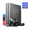 DATA FROG Vertical Cooling Fan Stand For PS4/PS4 Slim/PS4 PRO Console Dual Controller LED Charger Station For SONY Playstation 4