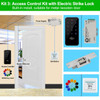 IP68 Waterproof Door Access Control System Kit RFID Keypad + Power Supply + 180KG Electric Magnetic Strike Door Locks for Home