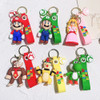 6 Styles Super Mario Keychain Mario Bros Luigi Toad Yoshi Bowser Action Figure Model PVC Cartoon Bag Doll Pendant Toys Gift