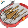 6Pcs Step Drill Bit Saw Drill Bit Set Titanium Milling Cutter 4-12 4-20 4-32mm 3 6 8mm For Woodworking Metal Core Hole Opener