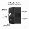 Minimalist Men Metal Wallet with AirTag Holder Aluminum Credit Card Holder Wallet GPS RFID Blocking Slim Wallet for AirTag