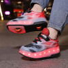 Designer Children Flashing Roller Skates Shoe Boys Girls Kids USB Recharging Luminous Wheels Sneakers Led Light Sport Skateboard