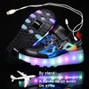 Two Wheels Luminous Sneakers Black Red Led Light Roller Skate Shoes for Children Kids Led Shoes Boys Girls Shoes Light Up 28-43