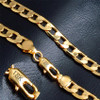 Gold Chain Rough Necklace Hot Long Necklace Fashion Jewelry 18 K 4/6/8/10MM 50cm 20inch Men Chain Necklace Wholesale