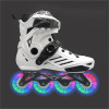 Original Roselle Inline Roller Skates Shoes Super Flashing LED PU wheels Flat Frame Salom Slide FSK Street Asphalt Road Patines