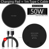 50W Wireless Charges Phone Charger Fast Charging For iPhone 14 Pro Max 12 13 mini 8 Xiaomi Samsung Huawei Wireless Charging Pad