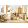 Better Homes & Gardens Springwood Cane Tv Stand for Tv's Up To 65", Light Honey Finish