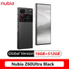 Global Version 6.8" Nubia Z60 Ultra Q9+ Full Screen Snapdragon 8 Gen 3 6000mAh 80W Charging 5G NFC 64MP 35mm Lens Camera IP68