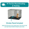 Houses Kennels Dog Crate 22"/24"/30"/36"/42"/48" Double Door Folding Metal Homes for Pets ,Divider Panel, Leak-Proof Dog Pan