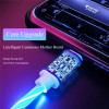 3A Glowing Cable Micro USB Type C Cable Fast Charging For iPhone Huawei Xiaomi LED light Charger Flowing Streamer USB C Cord