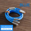 120W 6A 3 in 1 Fast Charging Type C Cable Micro USB for iPhone Charging Cable For Samsung Huawei Xiaomi Phone Charger USB