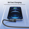 USLION 540 Rotate 5A Magnetic Cable Fast Charging Micro USB Type C Cable For iPhone Xiaomi Magnet Charger Wire Cord USB Cable