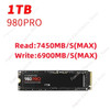 Original 990 980 PRO SSD 1TB 2TB 4TB 8TB NVMe PCIe 4.0 Gaming M.2 Internal Solid State Hard Drive Memory Card Thermal Control