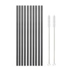 10Pcs Reusable Drinking Straw Metal Straws 304 Stainless Steel Straws Set with Brush Bar Cocktail Straw for Glasses Drinkware