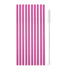 10Pcs Reusable Drinking Straw Metal Straws 304 Stainless Steel Straws Set with Brush Bar Cocktail Straw for Glasses Drinkware