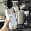 Coffee Cup Thermoses Stainless Steel Water Bottle with Straw Cup Ice American Coffee Mug Double-layer Vacuum Flask Couple Cup