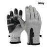 2023 Winter Gloves Mens Touchscreen Non-Slip Unisex Waterproof Windproof Warm Cycling Cold Gloves Fashion Zipper Sports Gloves