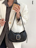 Vintage Handbags For Women Half-moon Leather Hasp Shoulder Crossbody Bag Luxury Designer Ladies Underarm Bags Hobo 2023 Fashion