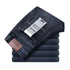 Wthinlee New Business Men's Jeans Casual Straight Stretch Fashion Classic Blue Black Work Denim Trousers Male Brand Clothing