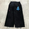 Streetwear JNCO Jeans Y2k Hip Hop Cartoon Graphic Print Vintage Baggy Jeans Black Pants Men Women High Waist Wide Leg Trousers