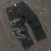 Retro Y2K Streetwear Hip Hop Graphic Baggy Jeans Mens Womens Gothic Fashion High Waist Wide Leg Trouser Denim Pants