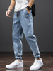 Spring Summer Black Blue Cargo Jeans Men Streetwear Denim Jogger Pants Men Baggy Harem Jean Trousers Plus Size 6XL 7XL 8XL