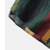 Spring and Autumn Men's Street Colorful Vertical Stripes Loose Relaxed Polo Collar Single Breasted Long Sleeve Shirt 2023 New
