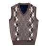 Autumn and Winter Men's Warm Pullover Vest Sweater Knitted Vest Plush Thick Bottomed V-neck Top Men Clothing