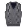 Autumn and Winter Men's Warm Pullover Vest Sweater Knitted Vest Plush Thick Bottomed V-neck Top Men Clothing