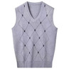 Autumn and Winter Men's Warm Pullover Vest Sweater Knitted Vest Plush Thick Bottomed V-neck Top Men Clothing
