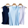 Silk Tank Tops Seamless Mens Vest Sleeveless Sport Bodysuit Vest For Men Clothing Plain Casual Summer Tank Undershirts Cool Gym