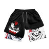 Anime Berserk Gym Shorts Men's Manga 3D Printing 2-in-1 Performance Shorts Fitness Summer Quick Dry Mesh Shorts