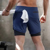 2023 Camo Running Shorts Men 2 In 1 Double-deck Quick Dry GYM Sport Shorts Fitness Jogging Workout Shorts Men Sports Short Pants