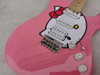 Factory custom pink Cat 6-string electric guitar, single double pickup, cat pickguard, chrome hardware, free shipping