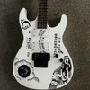 New!!!! Kirk Hammett Ouija Electric Guitar, Solid Body with Personality Patterm Cover,Black Hardware, White Color