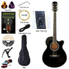 thin body acoustic-electric guitar beginner guitar 40inch good quality