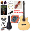 thin body acoustic-electric guitar beginner guitar 40inch good quality