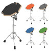 12Inch Practice Drum Pad Stand Set Adjustable Double Sided Drum Pad and Stand Set Silent for Real Feel Practice Drumming