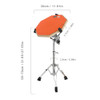 12Inch Practice Drum Pad Stand Set Adjustable Double Sided Drum Pad and Stand Set Silent for Real Feel Practice Drumming