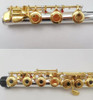 New Flute 471H 17 Hole Closed GL w/SILVER Plated Head, GOLD Features Student Transverse Flauta Obturator C Key With E Key
