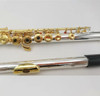 New Flute 471H 17 Hole Closed GL w/SILVER Plated Head, GOLD Features Student Transverse Flauta Obturator C Key With E Key