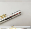 New Flute 471H 17 Hole Closed GL w/SILVER Plated Head, GOLD Features Student Transverse Flauta Obturator C Key With E Key