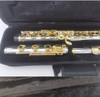 New Flute 471H 17 Hole Closed GL w/SILVER Plated Head, GOLD Features Student Transverse Flauta Obturator C Key With E Key