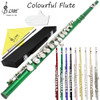 16 Holes C Key Flute Western Concert Cupronickel Red Transverse Flute Woodwind Instrument With Case Screwdriver Cleaning Cloth