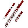 16 Holes C Key Flute Western Concert Cupronickel Red Transverse Flute Woodwind Instrument With Case Screwdriver Cleaning Cloth