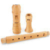 Aiersi Maple Wood Professional C key Soprano Recorder Flute 3 Piece German or Baroque Style Blockflute with Hard Case