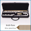 Professional Silver Plated Bass Flute C Key Off Set G Italian Pads With Case